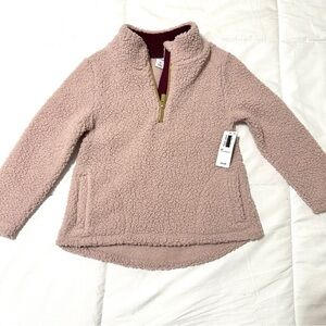 Old Navy Kids Light Pink Sherpa Pullover • 4T